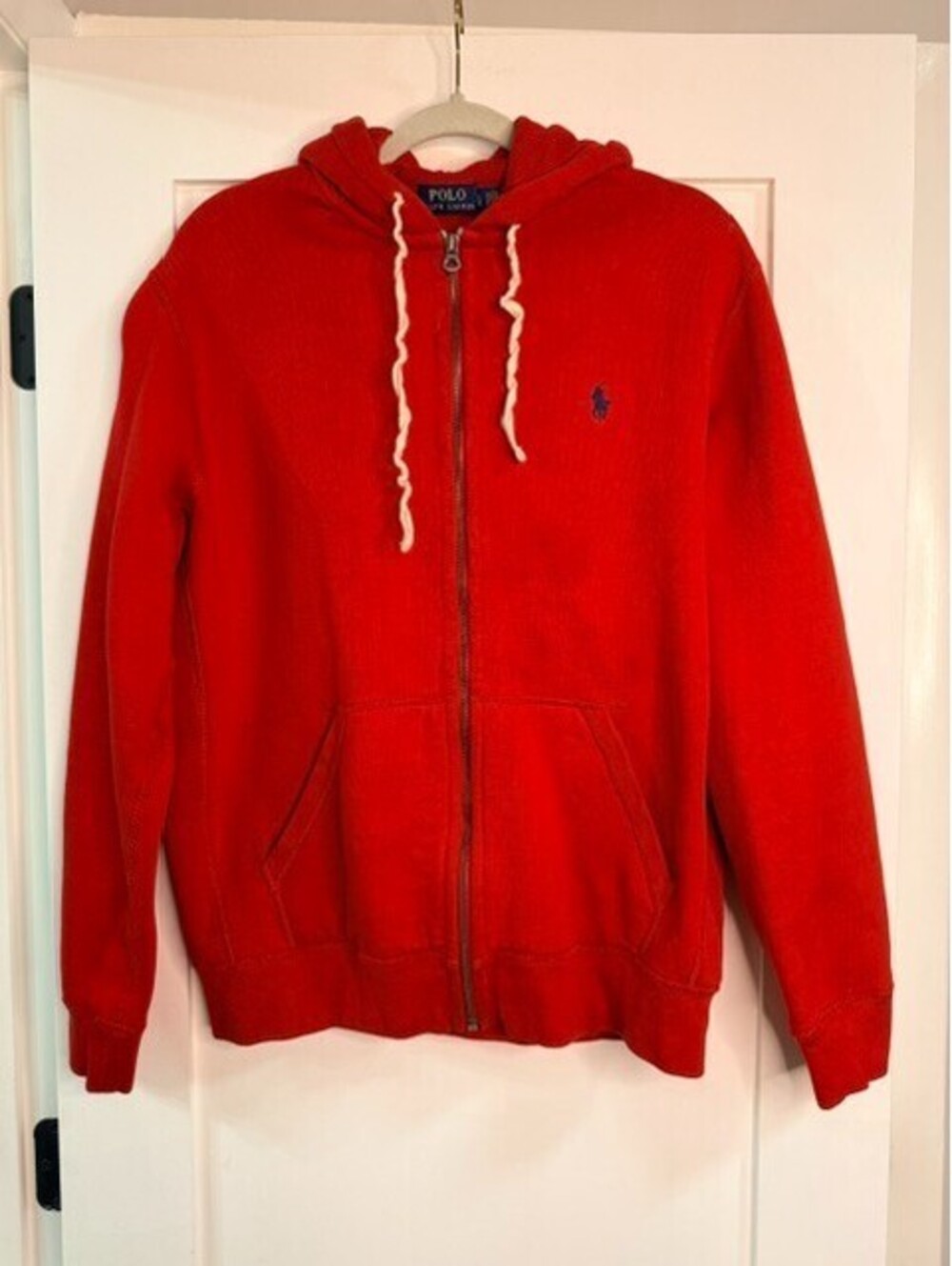 Polo Ralph Lauren Hoodie Full Zip Red Pony Logo Sweatshirt Men's Large L